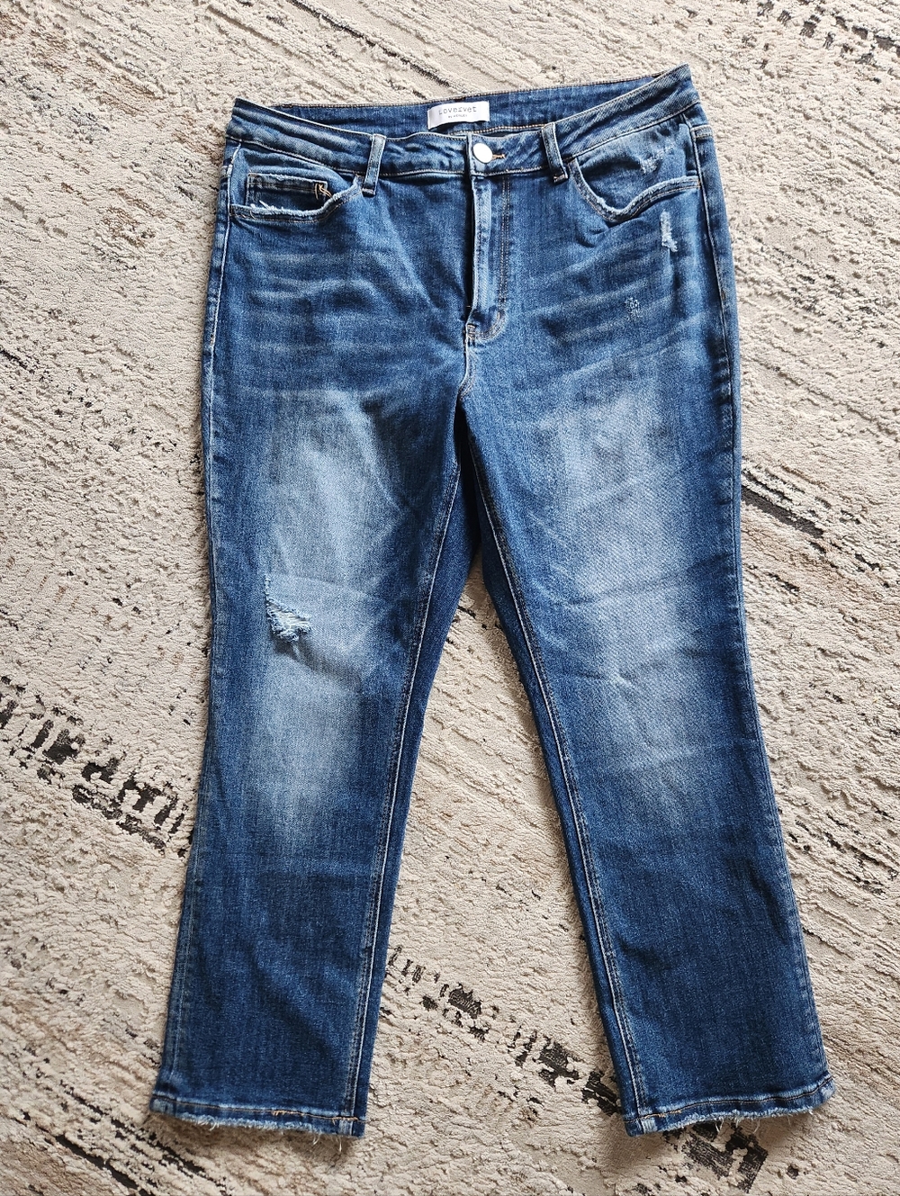 Lovervet By Vervet Mid Rise Slim Straight Crop - Picture 2 of 4
